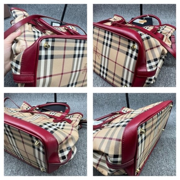 Burberry Brown Canvas Satchel 288-082925 - Picture 11 of 15